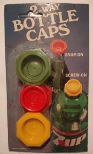 3 Stück Vintage 2 Wege Kronkorken Snap-on und Schraubdeckel Soda Wasserdeckel für unterwegs - Bild 1 von 5