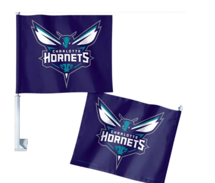 WinCraft Charlotte Hornets Flag Pole & Bracket Set - 3x5 Ft Team Flag With 6 Ft Spinning Pole & Adjustable Bracket - View #2