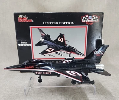 1:32 Racing Champions Diecast Dale Earnhardt #3 F-16 Falcon Jet Bank NIB LE - Image 1 of 4