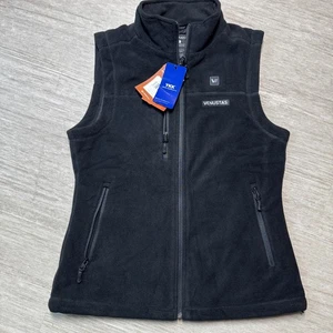 Venustas Women's Heated Fleece Vest M NWT Black Full Zip NO BATTERY - Picture 1 of 11