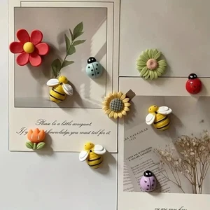 10pcs Cartoon Refrigerator Magnets Flower Insect Magnetic Sticker Kitchen - Picture 1 of 6