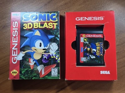 Sonic 3D Blast (Sega Genesis, 1996) Caja de Cartón Variante Insertos Reg Sin Manual  Foto 1 de 4