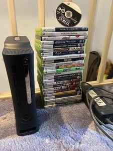 Xbox 360 Elite Matte Black 120gb 25 Xbox 360 Games - Picture 1 of 8