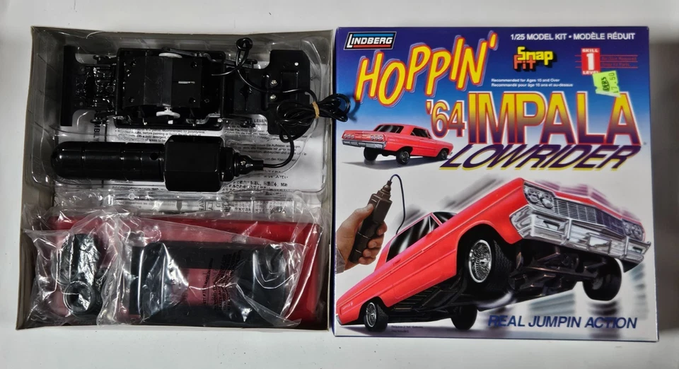 Lindberg Snap Fit Hoppin' '64 Impala Lowrider Kit # 73021 Caja Abierta Bolsas Selladas Foto 1 de 1