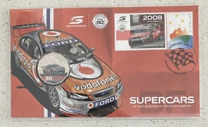 2008 FORD BF FALCON VODAFONE JAMIE WHINCUP Supercars 2020 Coloured 50 Cent PNC - Picture 1 of 5
