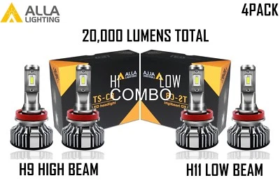 Alla Lighting LED High Low Beam Headlight Bulb Light Kit for CT200H, Xenon White - Image 1 of 4