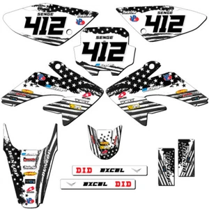 2004-2010 CRF 80 MERICA Grey Senge Graphics Kit Compatible with Honda - Picture 1 of 10