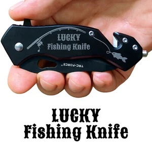 Fisherman Gifts for Men - Lucky Fishing Knife - Fisherman Gifts for Husband, Dad - Picture 1 of 8