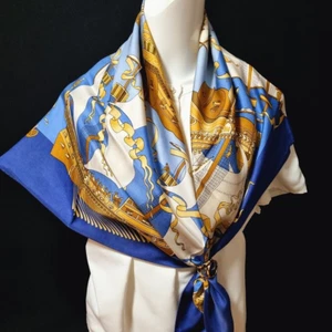 RARE VINTAGE HERMES Silk Scarf "Armada" Carre 90 by Christiane Vauzelles - Picture 1 of 15