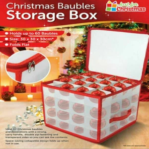 Weihnachtskugeln Aufbewahrungsbox Tasche Weihnachtsdekoration Organize 64Kugeln - Bild 1 von 3