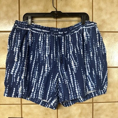 Женские льняные вискозные шорты Faded Glory с карманами ретро пляжные размер 1X (16 Вт) - Изображение 1 из 4