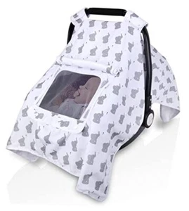 Car Seat Covers for Babies, Infant Carseat Canopy for Boys Girls, Elephant - Picture 1 of 7