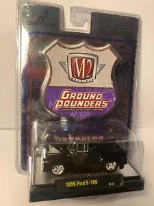 M2 Machines Ground Pounders 1956 Black Ford F-100 Diecast 1:64 - Picture 1 of 3