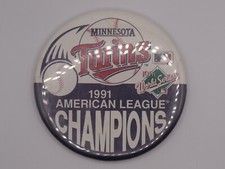 Minnesota Twins 1991 American League Champions Vintage Button MLB