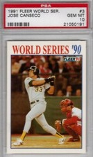 1991 Fleer World Series #3 Jose Canseco Psa 10 GEM 1/1 ONLY PSA ON EBAY POP 11!!
