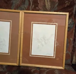 2 De Colección Figi Artículos de Regalo Estilo Bambú Enmarcados Unicornio Pegaso Fotos - Imagen 1 de 5