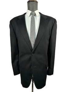 CLUB ROOM Mens Black CASHMERE BIG & TALL REG FIT Sport Coat Blazer Jacket 48R - Picture 1 of 9