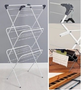 3 Tier Foldable Clothes Airer Rack Indoor Outdoor Hanger Laundry Dry Rail Dryer - Picture 1 of 4