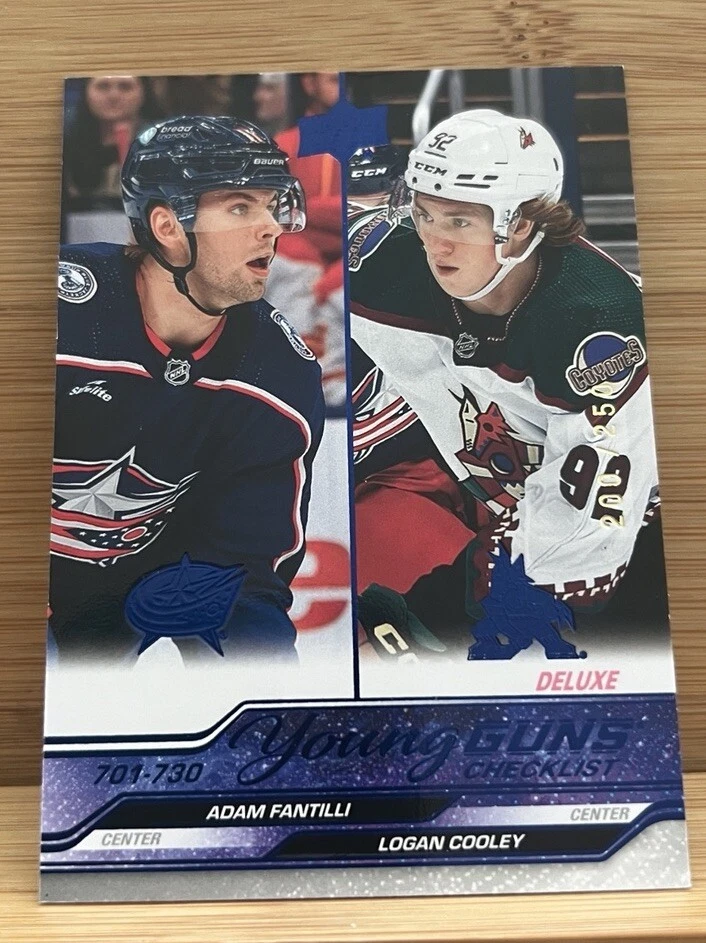 Adam Fantilli Logan Cooley2023-24 Upper Deck Young Guns Checklist Deluxe 200/250 - Image 1 of 2