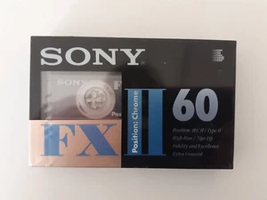 Cassette Sony FX II 60 posiciones Chrome MC Tape casete vacío audio nuevo - Imagen 1 de 1