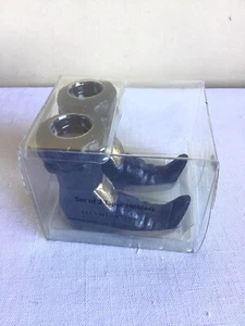 New Illuminations Halloween Black Witch Boot Metal Pair Of Taper Candle Holders - Picture 1 of 5