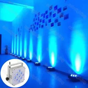 9X18W 6in1 Wireless DMX Uplight Battery Wifi Remote DJ LED Par Can Wash Light - Picture 1 of 5