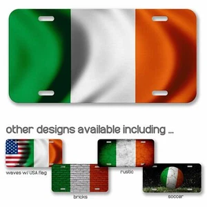 High Grade Aluminum License Plate - Flag of Ireland (Irish) - Many Options - Picture 1 of 10
