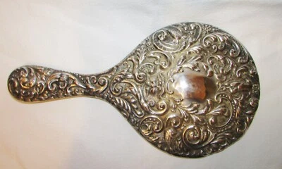 FACE A MAIN ANCIEN / MIROIR METAL ARGENTE style renaissance  19ème siècle  - Photo 1/4