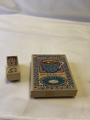 ЛОТ ИЗ 3 СВЯЗАННЫХ С КОФЕ РЕЗИНОВЫХ И ДЕРЕВЯННЫХ ШТАМПОВЩИКОВ - Изображение 1 из 4