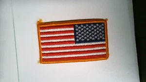 MILITARY PATCH HOOK & LOOP COLORED AMERICAN FLAG REVERSE FACING COMBAT USED - Picture 1 of 2