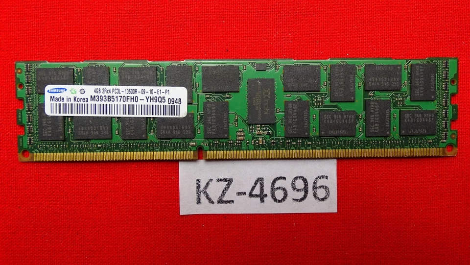 Samsung 4GB M393B5170FH0-YH9Q5 2Rx4 PC3L-10600R 1333Mhz - Image 1 of 1