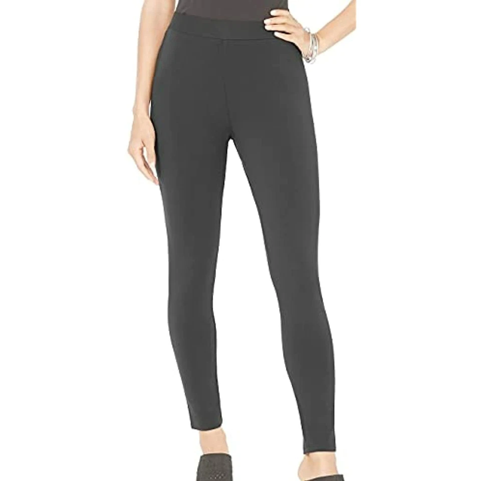 Leggings Style & Co feminina tamanho XS urze cinza carvão tornozelo cintura média malha - Imagem 1 de 2