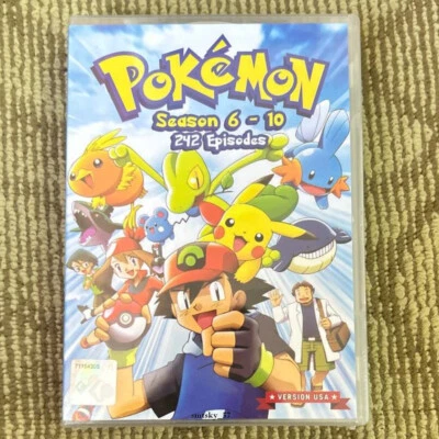 DVD Anime POKEMON Season 6-10 TV Series (242 Episodes) English Dub All Region Foto 1 de 4