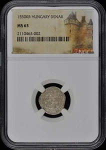 1550KB HUNGARY DENAR NGC MS63 - Picture 1 of 2