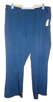 Pantalones Médicos Para Mujer 2X (18W/20W) Azul Cintura Elástica Bolsillo Nuevos Foto 1 de 2