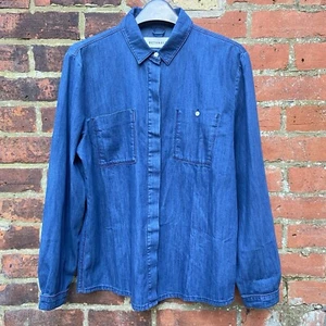 Bethnals Chambray Camicia Denim Unisex Grande Blu Abbigliamento da Lavoro Utility London - Foto 1 di 13