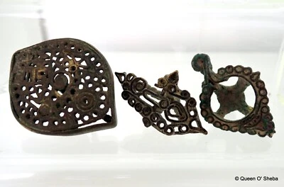 Estampillas corporales templo hindú indio bronce Chhapa Orissa Bengala India antiguas x 3 Foto 1 de 4