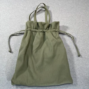 Oak + Fort Olivgrün Plissee Bucket Handtasche Tasche 16" x 18" Kordelzug - Bild 1 von 11
