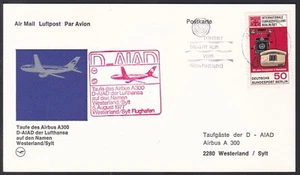 FCV0146 Flight Card, Germany, Westerland, Airbus A300 - Picture 1 of 2