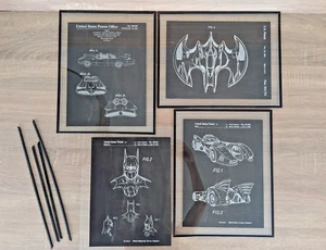 Classic Dark Knight Patent Prints 4 (8x10) Art Decor Home Batman Office Workshop - Picture 1 of 15