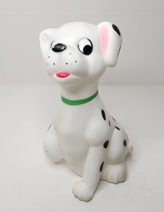 Vintage Dalmatian Rubber Toy 1970s?? Rubber Dog Toy Dalmatians - Picture 1 of 7