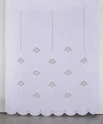 BIANCHERIA PER LA CASA Tenda in Lino 240x310 cm lavorazione Filet Bianco TN459 - Immagine 1 di 2