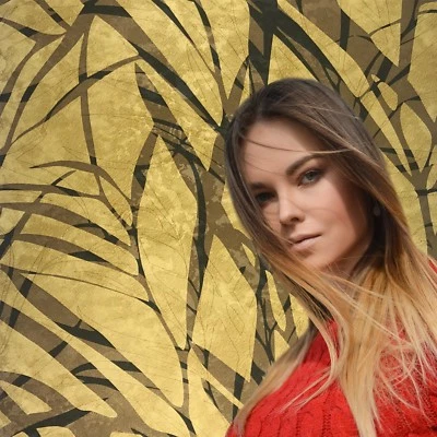 Portofino abstract art design Wallpaper gold bronze black metallic modern rolls  - Image 1 of 4