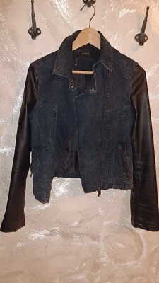 Giubbino donna in Denim ed Ecopelle Motivi - Immagine 1 di 4