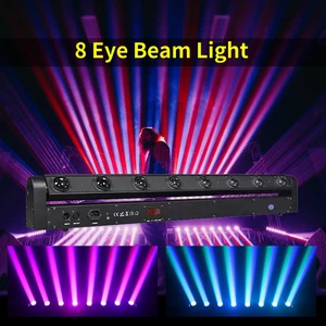 Fascio LED 8X12W Luce Testa Mobile RGBW Stroboscopico Palco Illuminazione DJ - Foto 1 di 15