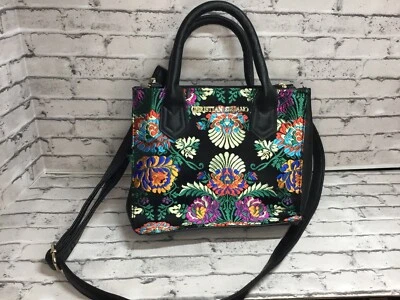 Bolso de Hombro Christian Siriano Geométrico Multicolor-sobre Negro Fondo Foto 1 de 4