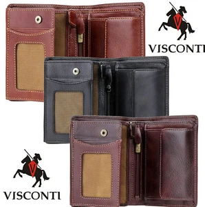 Visconti RFID Calidad Organizador Hombre’s Regalo Caja Cuero Real Cartera Lucca TSC44 - Imagen 1 de 20
