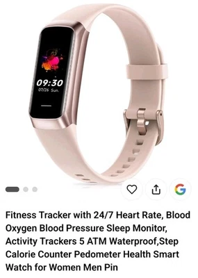 Fitness Tracker with 24/7 Heart Rate, Blood Oxygen Blood Pressure Sleep Monitor - Image 1 of 4