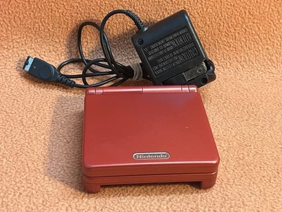 Flame Red Nintendo Game Boy Advance SP System Handheld Console GBA AGS-001 NICE! - Image 1 of 4