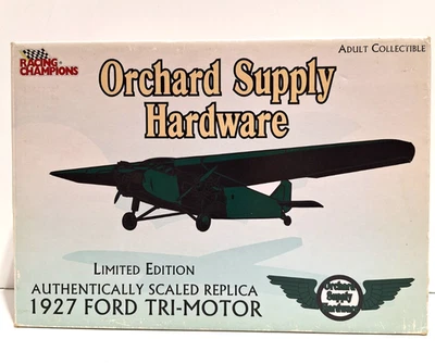 Racing Champions 1927 Ford Tri-Motor Plane Orchard Supply Hardware Die Cast/Used - Image 1 of 4
